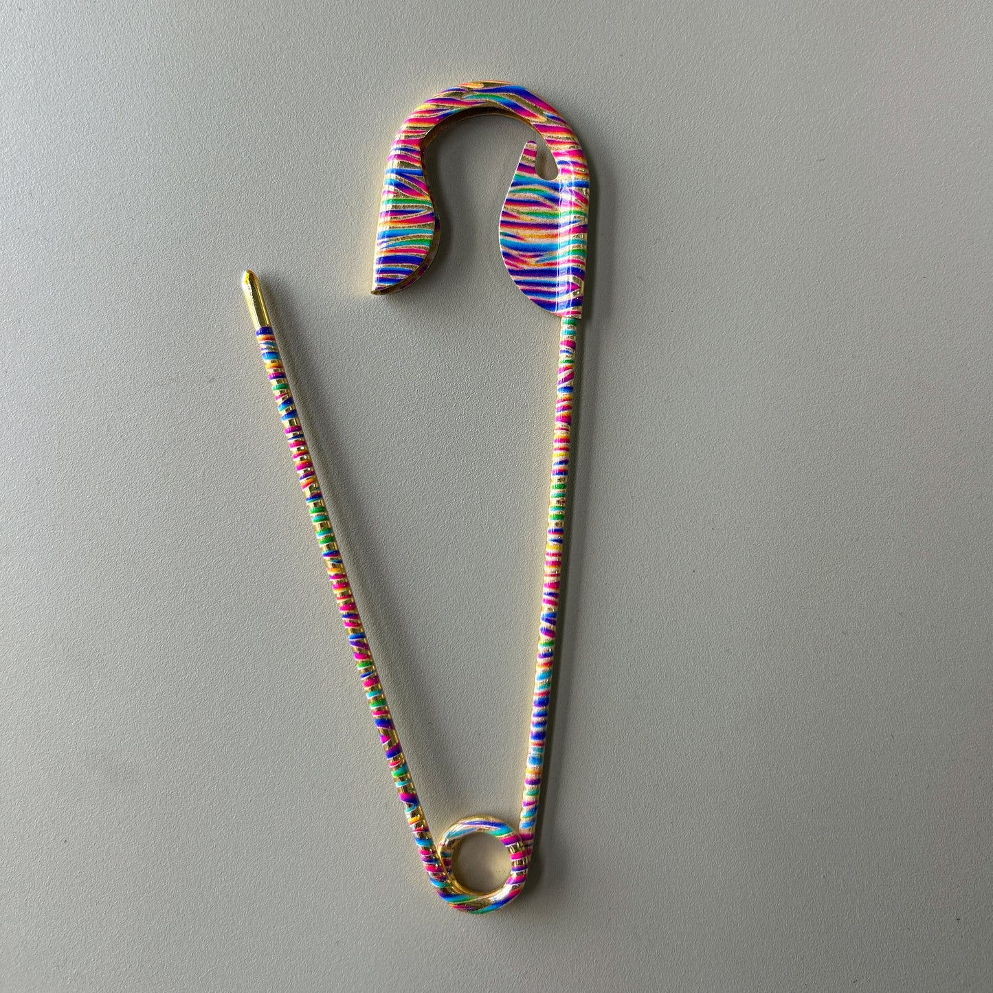 Printed Safety Pin Hair Clips