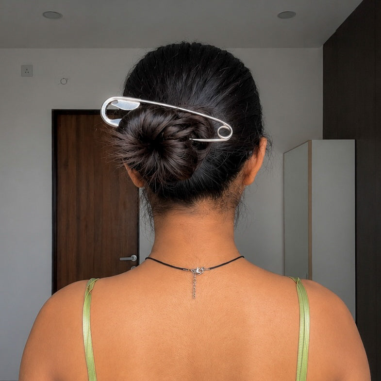 Safety Pin Hair Clip