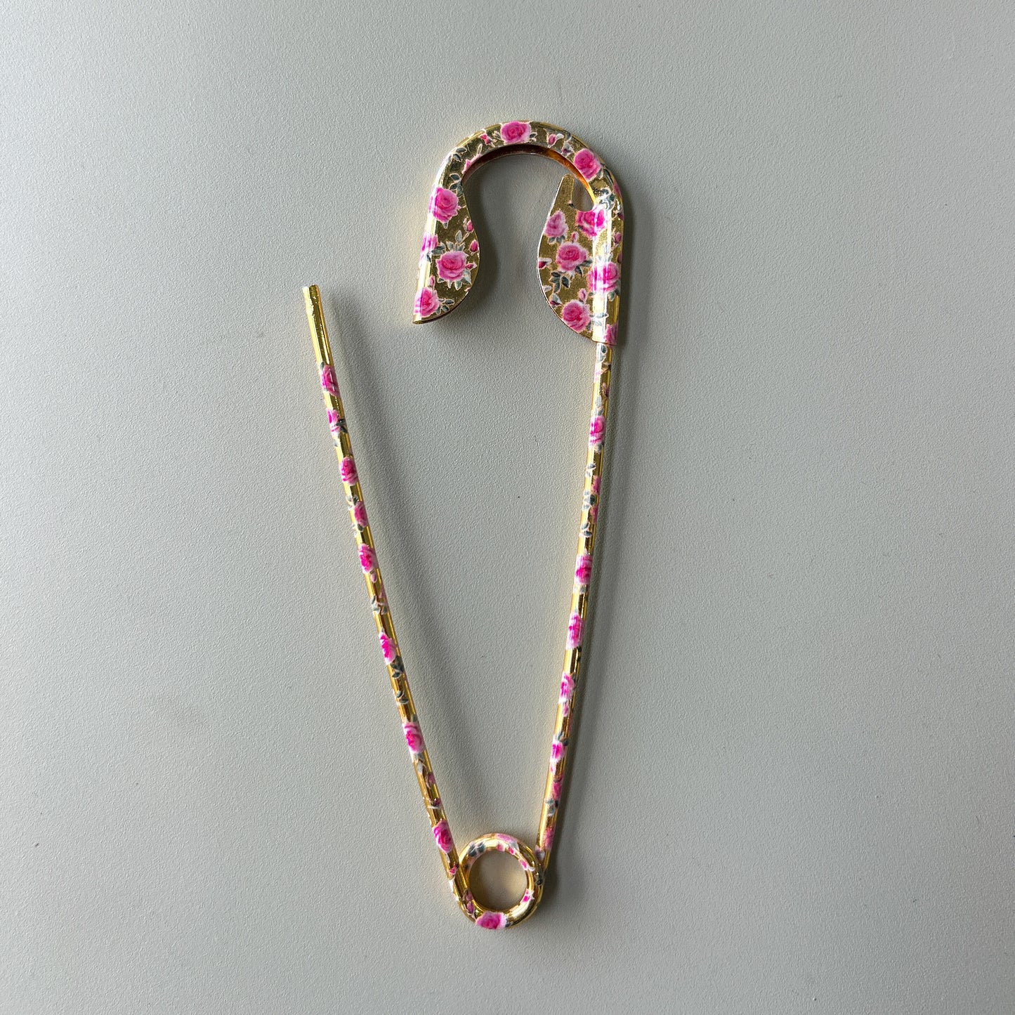 Printed Safety Pin Hair Clips