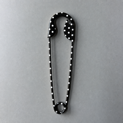 Printed Safety Pin Hair Clips