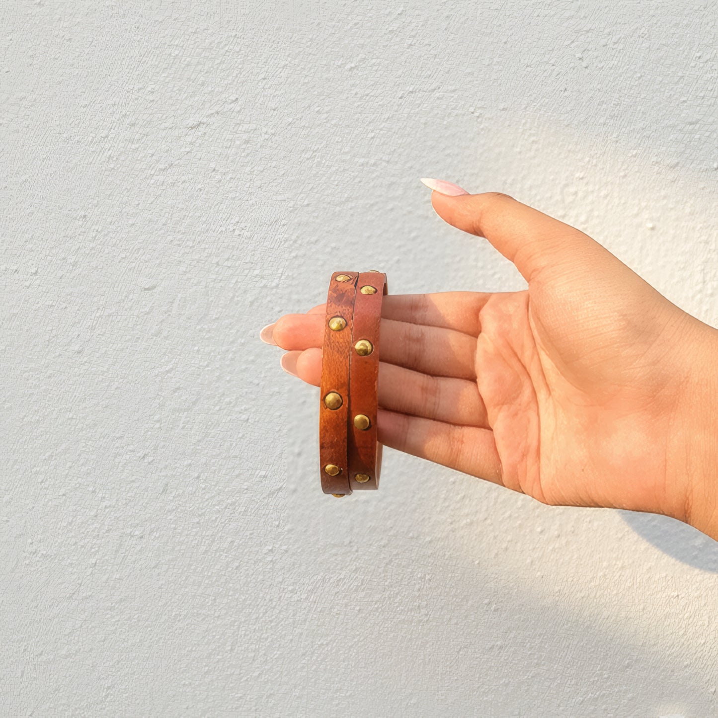 Round Studded wooden Bangles