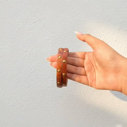 Round Studded wooden Bangles