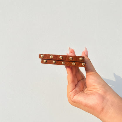 Square Studded Wooden Bangles