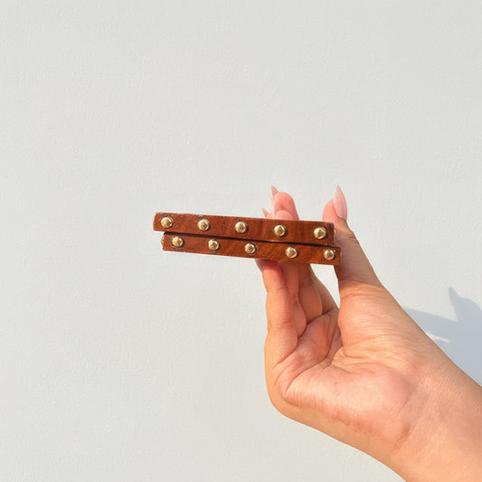 Square Studded Wooden Bangles
