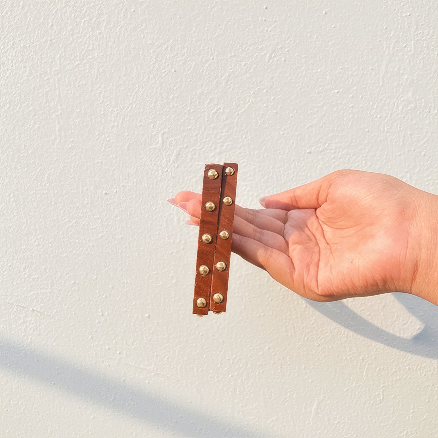 Square Studded Wooden Bangles