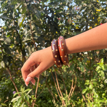 Golden Polka Bangles