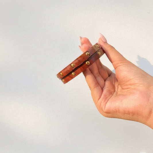 Round Studded wooden Bangles