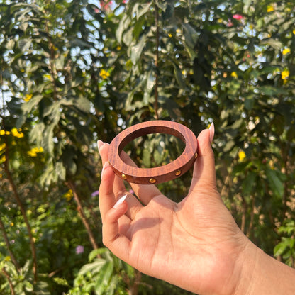 Round Studded wooden Bangles