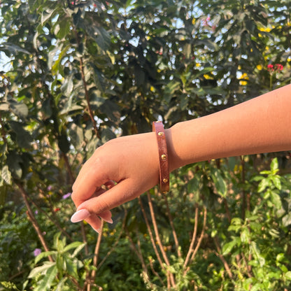 Round Studded wooden Bangles